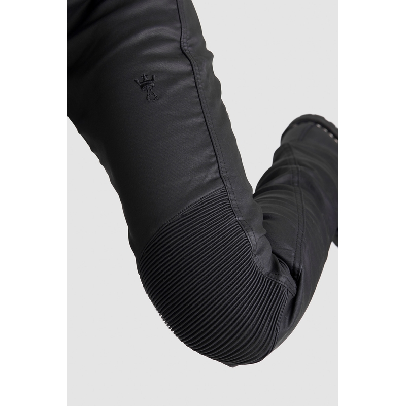 Ženske motoristične kavbojke PANDO MOTO Kusari Kev black razprodaja