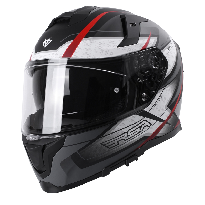 Integralna motoristična čelada RSA Rapid sivo-rdeča razprodaja