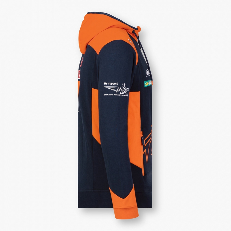 Otroška majica KTM Red Bull Racing Zip modro-oranžna