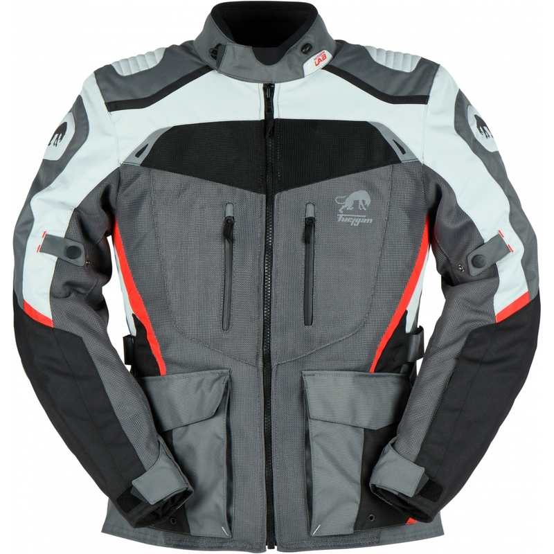 Furygan Apalaches Ventilirana motoristična jakna 2 v 1 sivo-rdeče-črne barve