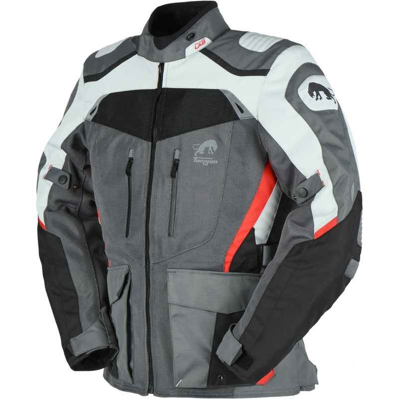 Furygan Apalaches Ventilirana motoristična jakna 2 v 1 sivo-rdeče-črne barve