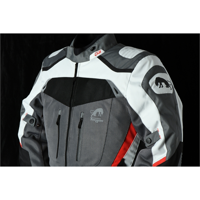 Furygan Apalaches Ventilirana motoristična jakna 2 v 1 sivo-rdeče-črne barve