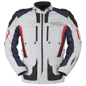 Furygan Brevent 3 v 1 sivo-črno-rdeče-modra motoristična jakna