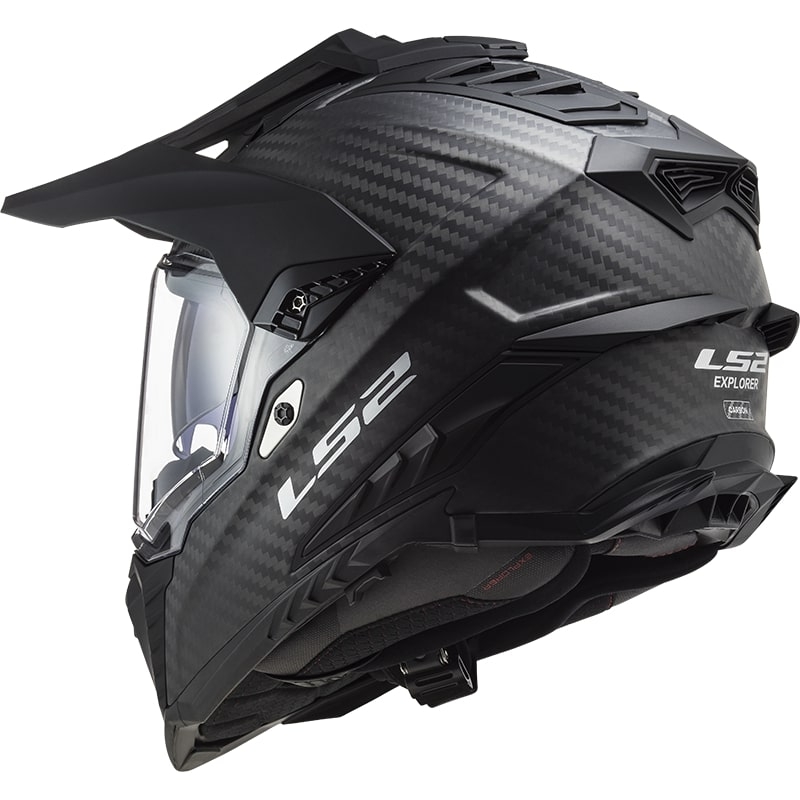 Enduro čelada LS2 MX701 Explorer C Solid Carbon Black Matte