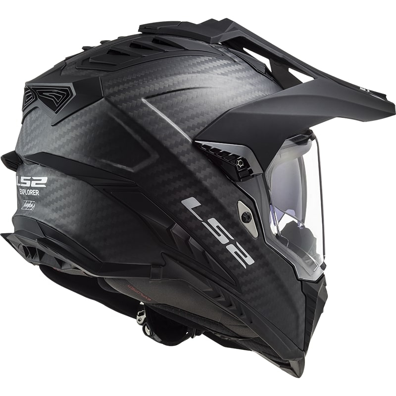 Enduro čelada LS2 MX701 Explorer C Solid Carbon Black Matte