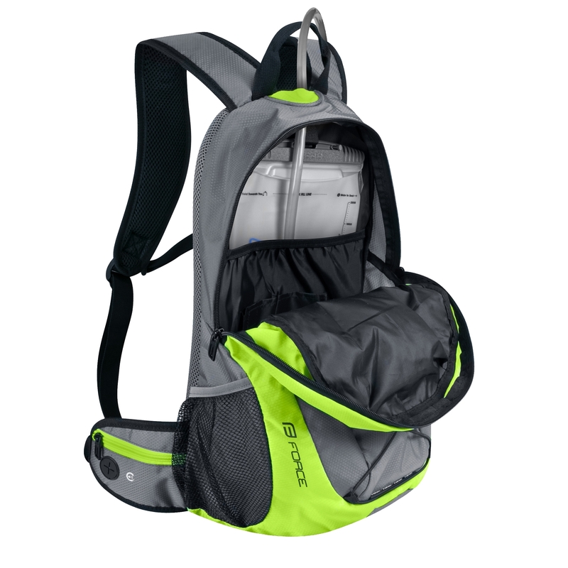 Kolesarski nahrbtnik FORCE Jordan Plus 20 l sivo-fluo zelena s hidrovakom razprodaja