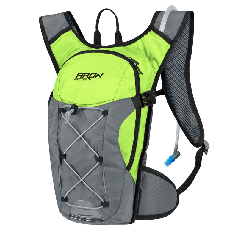 Kolesarski nahrbtnik FORCE Aron Ace Plus 10 l fluo zeleno-siv s hidrovakom razprodaja