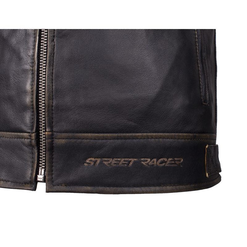 Street Racer Tribe Retro Brown motoristična jakna
