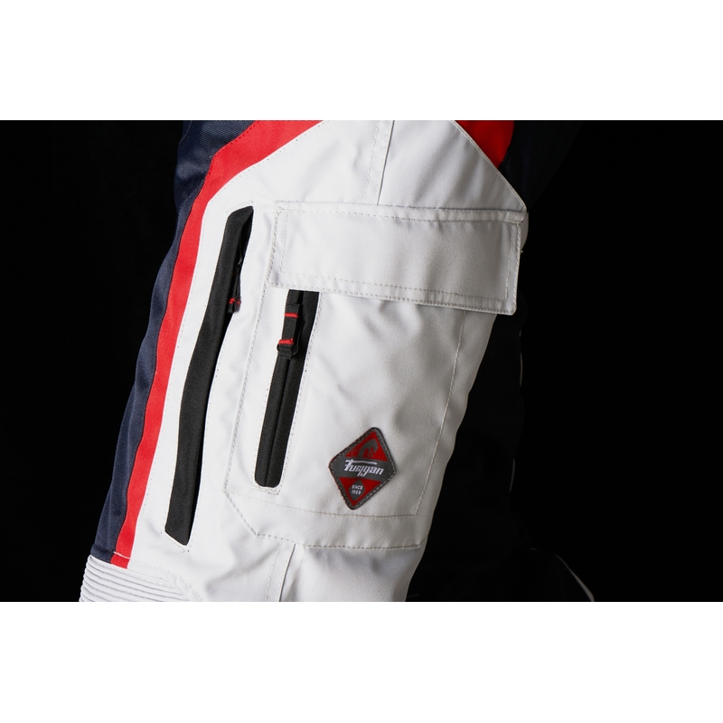 Furygan Apalaches Black-Red-White-Blue Motoristične hlače razprodaja