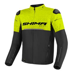 Motoristična jakna Shima Drift black-fluo yellow