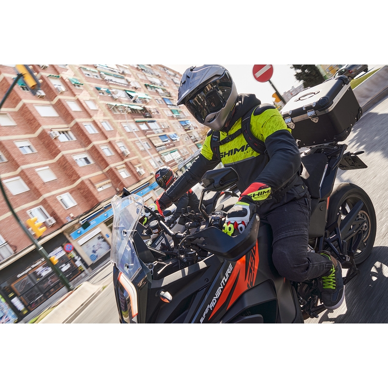 Motoristična jakna Shima Drift black-fluo yellow