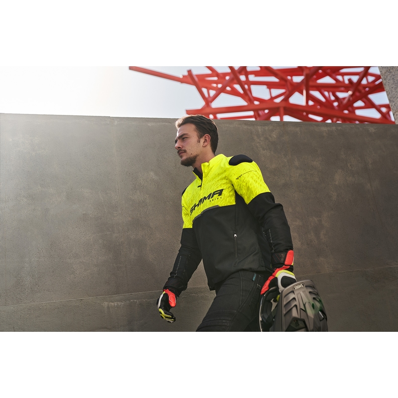Motoristična jakna Shima Drift black-fluo yellow