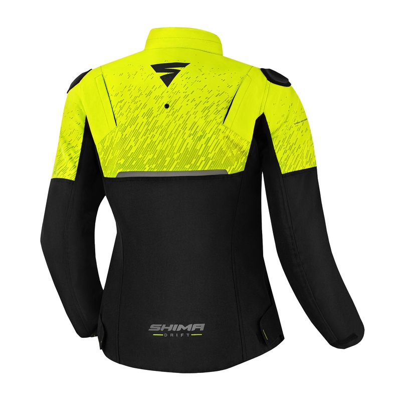 Ženska motoristična jakna Shima Drift black-fluo yellow