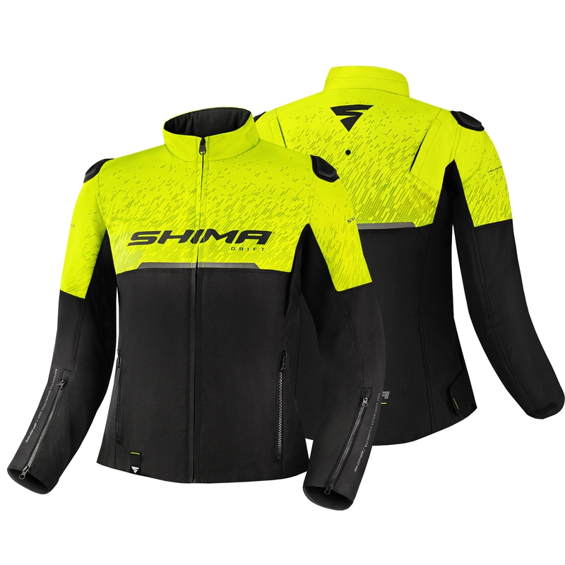 Ženska motoristična jakna Shima Drift black-fluo yellow