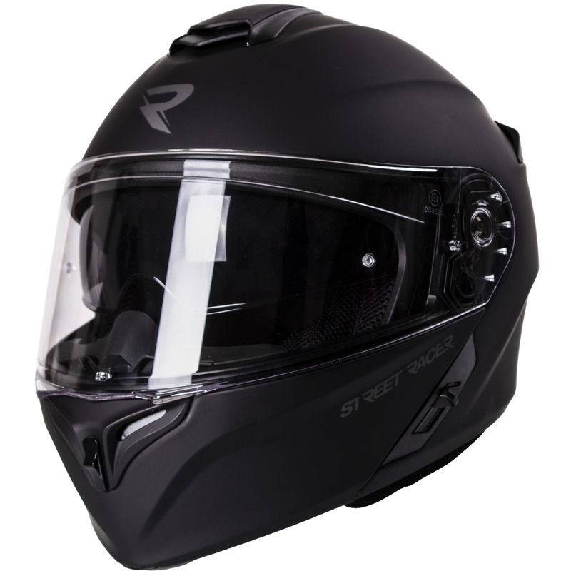 Motociklistična čelada Street Racer Ranger black mat flip-up