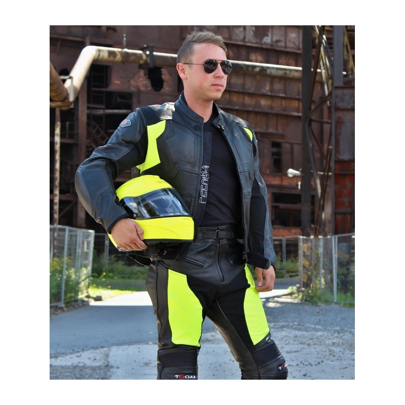 Motoristična jakna Tschul 850 black-fluo rumena razprodaja