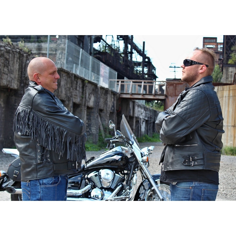 Moto jakna z zaobljenimi oblinami RSA Old School razprodaja