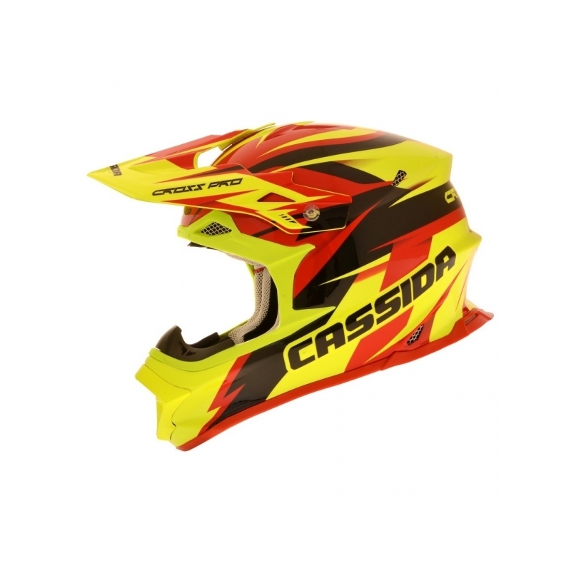 Cassida Cross Pro motokros čelada - rdeča/rumena/črna razprodaja