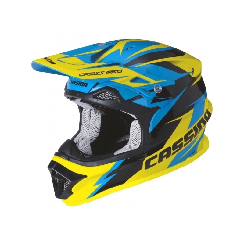 Cassida Cross Pro motokros čelada - modra/rumena/črna