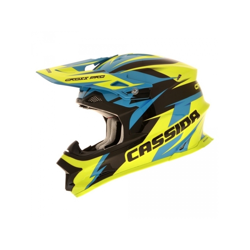Cassida Cross Pro motokros čelada - modra/rumena/črna