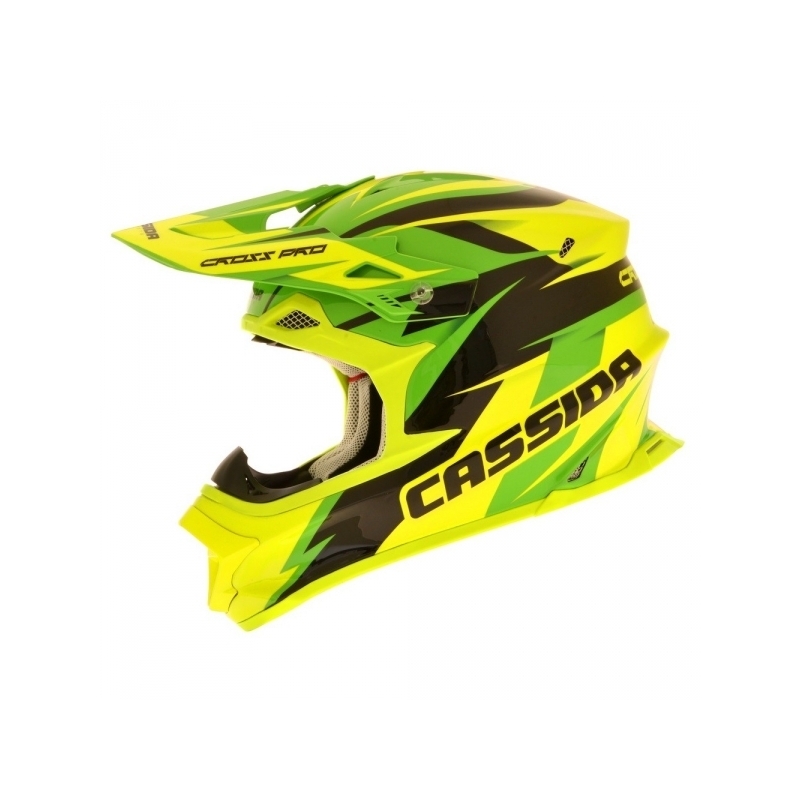 Cassida Cross Pro motokros čelada - zelena/rumena/črna