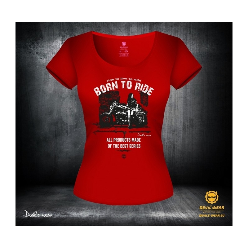 Devils Wear Women's T-Shirt - Ride To Live To Ride razprodaja
