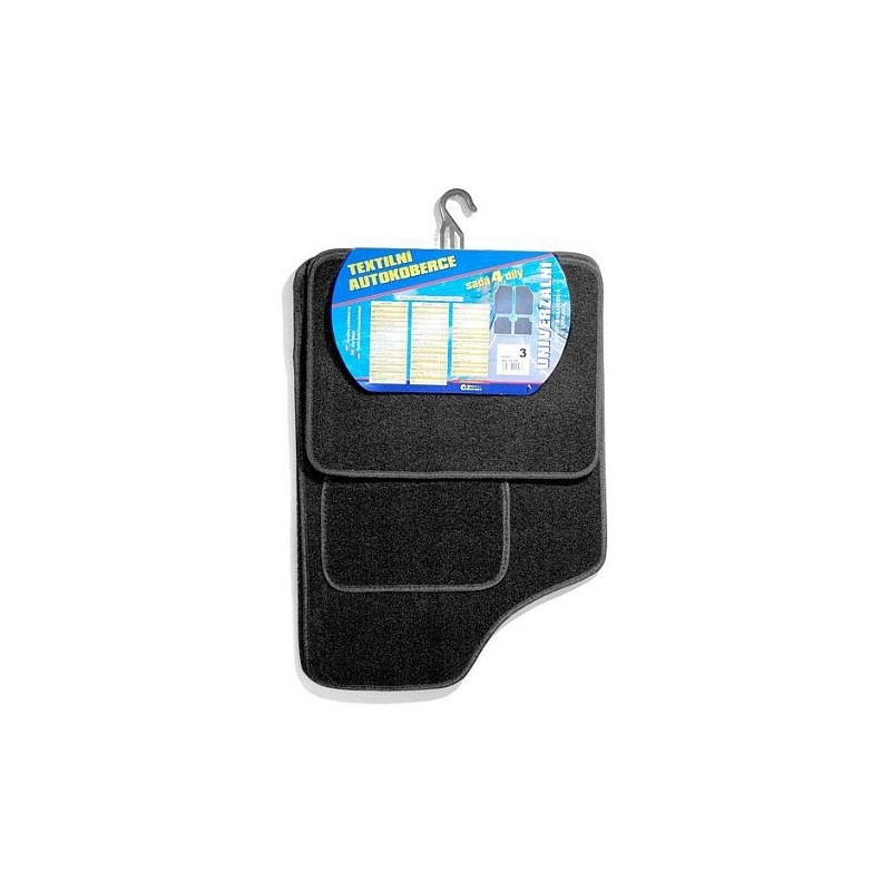 Tekstilne preproge UNI 4 kosi velikost 3. črna