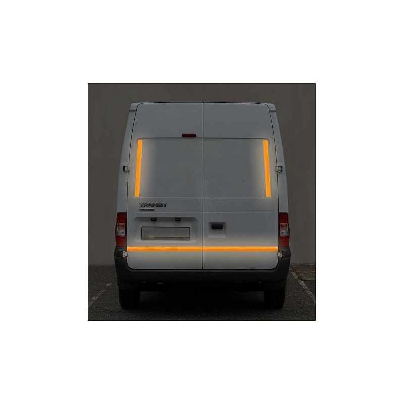 Samolepilni odsevni trak 5m x 5cm rumene barve (zvitek 5m)