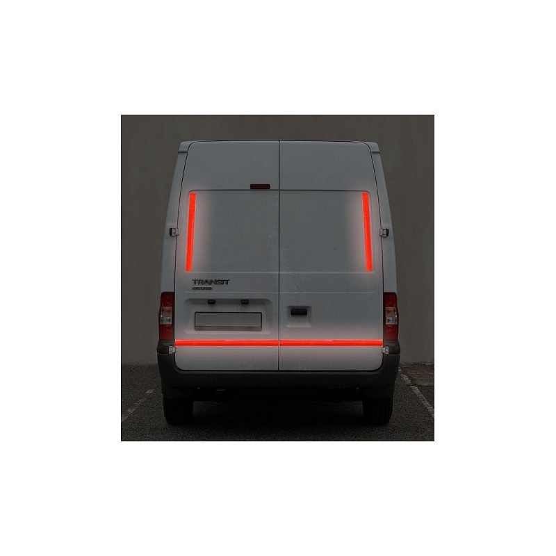Samolepilni odsevni trak 5m x 5cm rdeč (zvitek 5m)