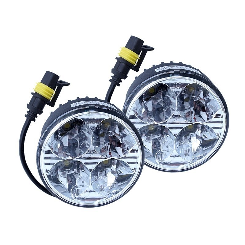 Dnevne luči 4 HIGH POWER LED 12V/24V (okrogle 70 mm)