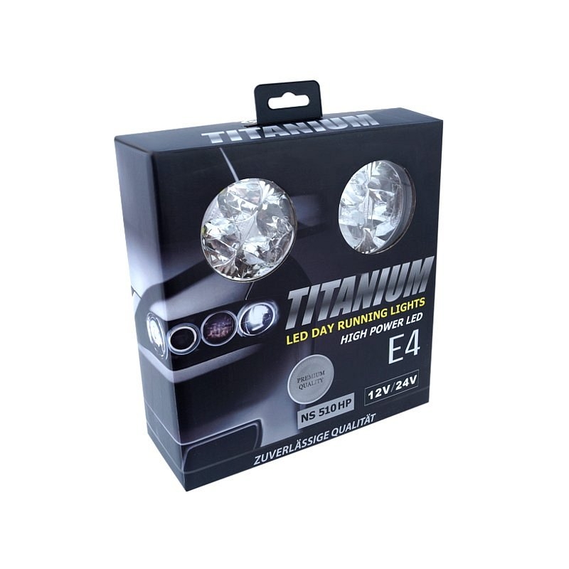 Dnevne luči 4 HIGH POWER LED 12V/24V (okrogle 70 mm)
