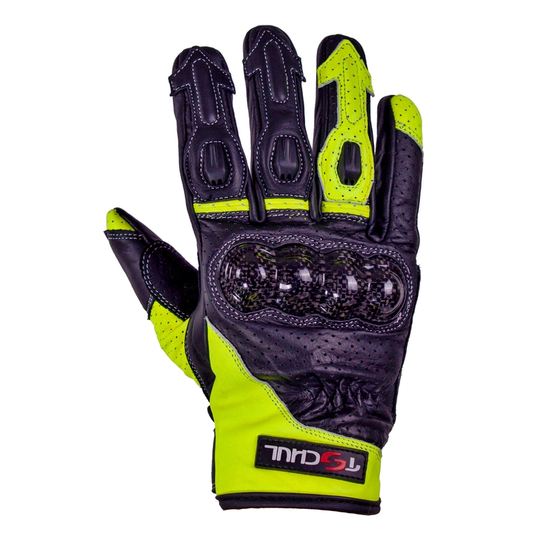 Motoristične rokavice Tschul 316 black-fluo rumena razprodaja