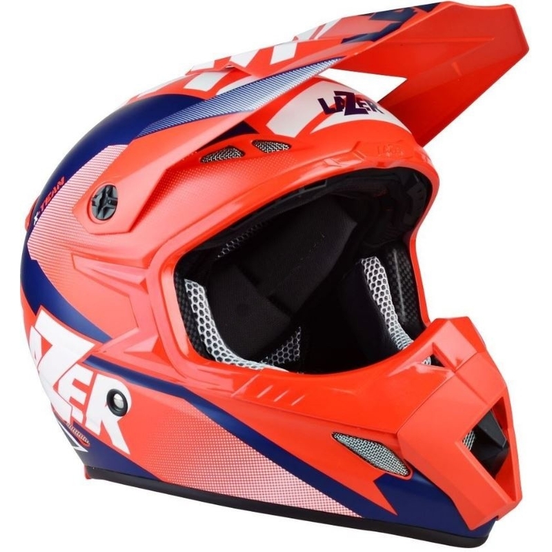 Motokros čelada Lazer MX8 X-Team Carbon rdeče-modra