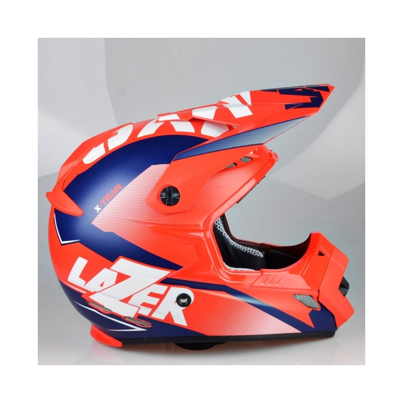 Motokros čelada Lazer MX8 X-Team Carbon rdeče-modra