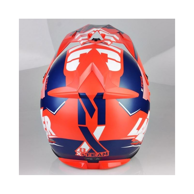 Motokros čelada Lazer MX8 X-Team Carbon rdeče-modra