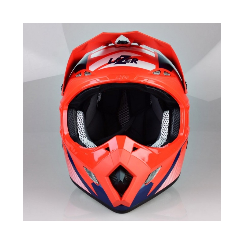 Motokros čelada Lazer MX8 X-Team Carbon rdeče-modra