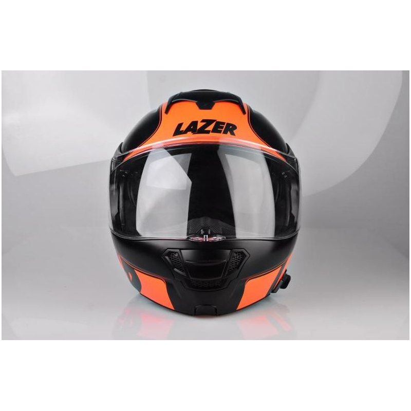 Odklopna motoristična čelada Lazer Lugano Raccoun oranžna