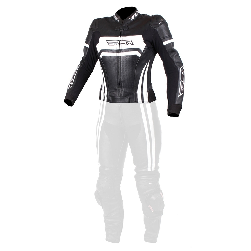 Ženska motoristična jakna RSA Virus Black and White razprodaja