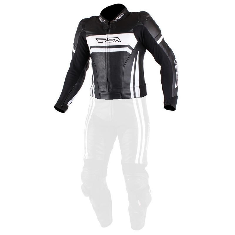 Moška motoristična jakna RSA Virus black and white razprodaja