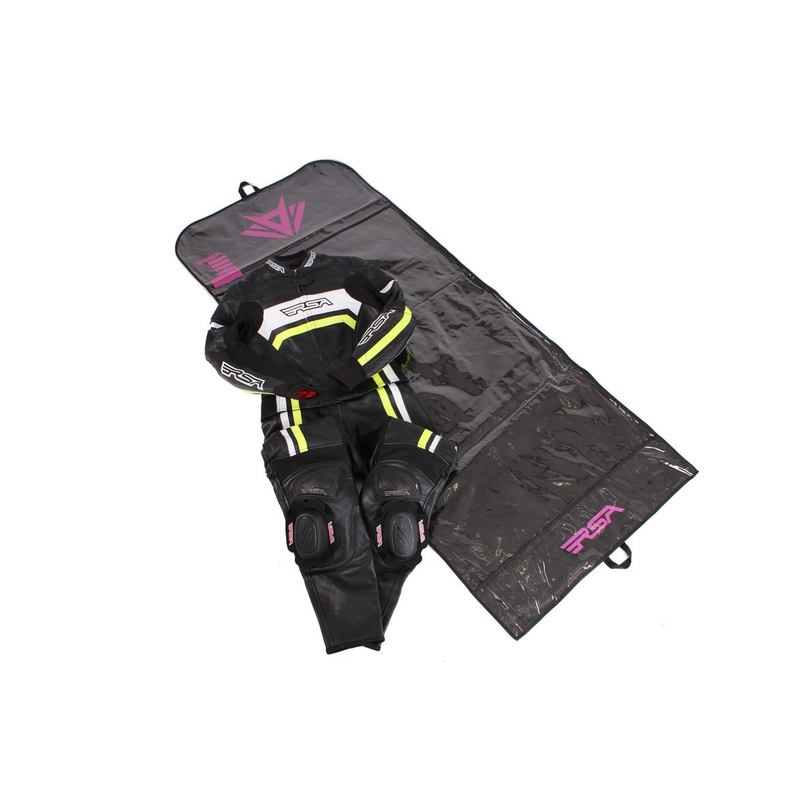 Ženski motoristični kombinezon RSA Virus Black-White-Fluo Yellow razprodaja