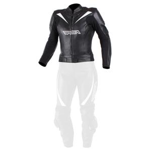 Ženska motoristična jakna RSA Destiny 2 Black and White razprodaja
