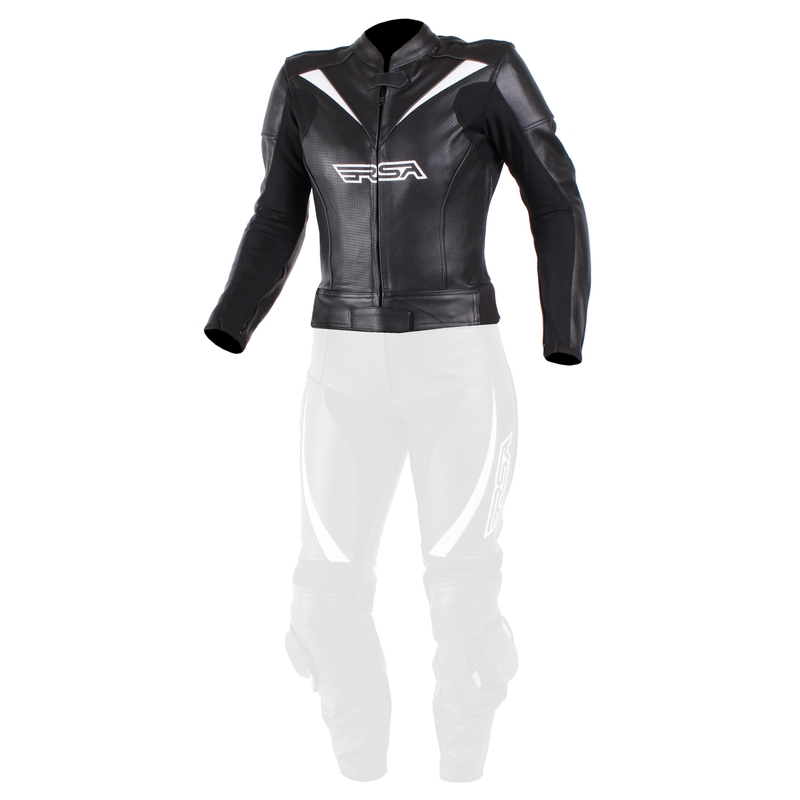 Ženska motoristična jakna RSA Destiny 2 Black and White razprodaja