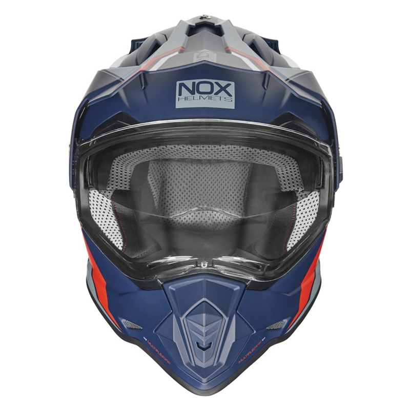 Enduro čelada NOX N312 BLOCK 2022 sivo-belo-rdeče-modra
