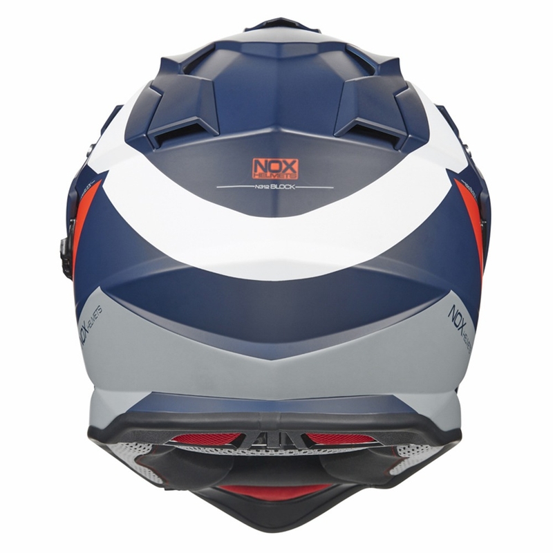 Enduro čelada NOX N312 BLOCK 2022 sivo-belo-rdeče-modra