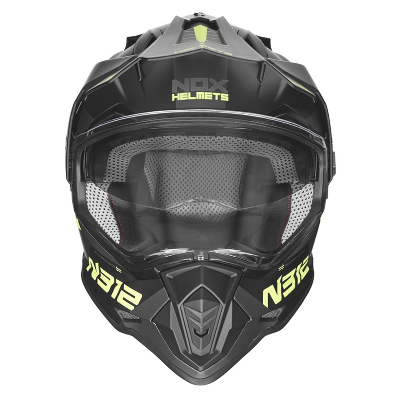 Enduro čelada NOX N312 EXTEND 2022 črno-rumena
