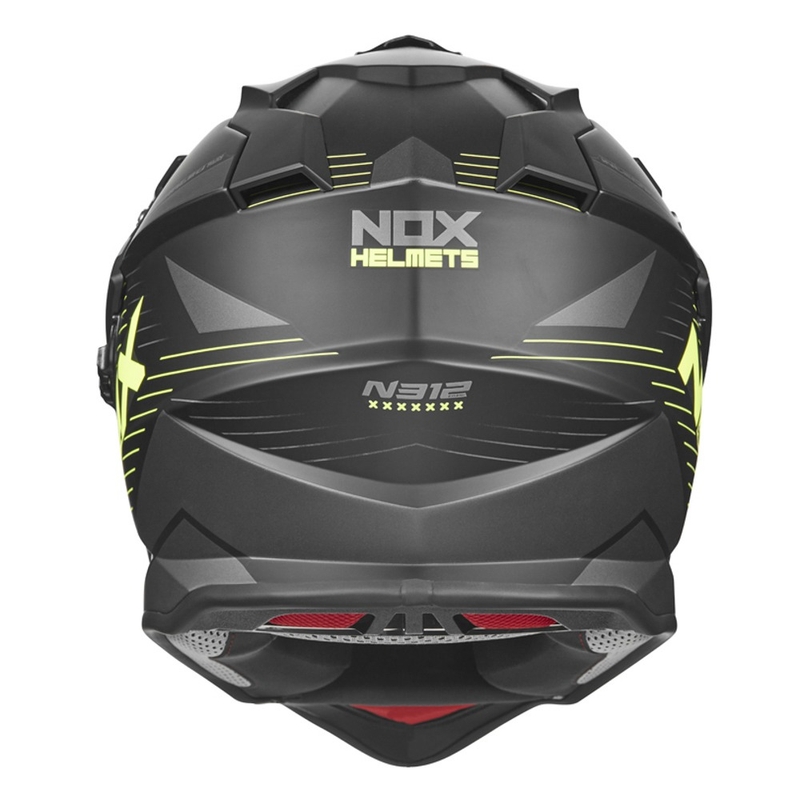 Enduro čelada NOX N312 EXTEND 2022 črno-rumena