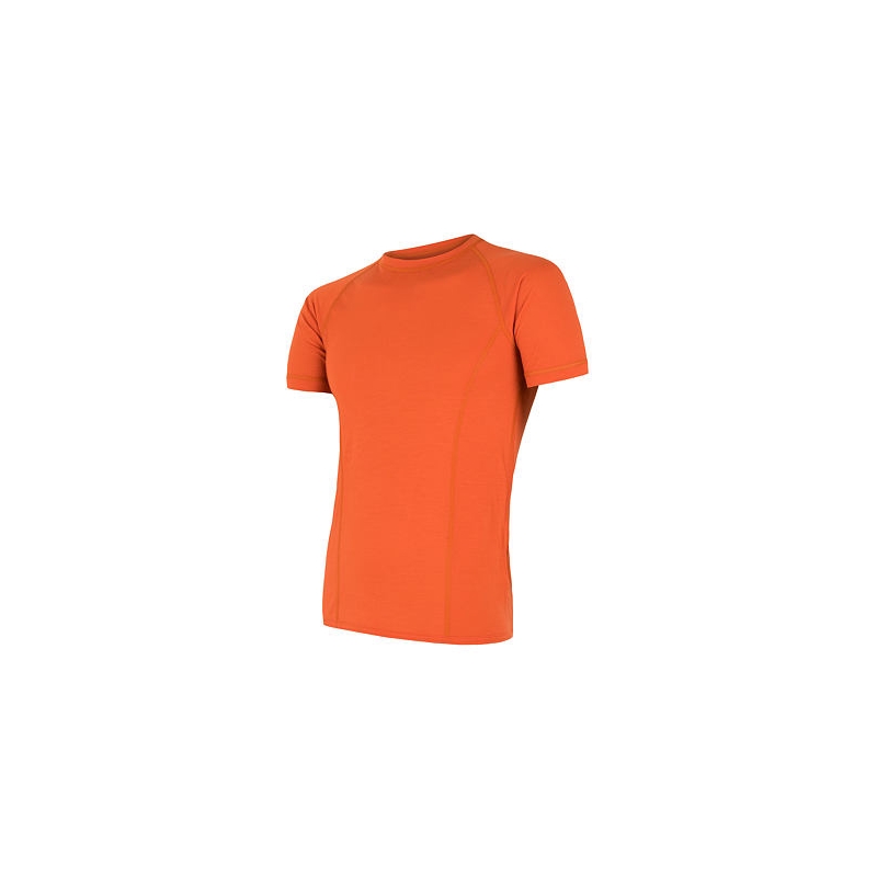 Moška majica Sensor Merino Air oranžna razprodaja