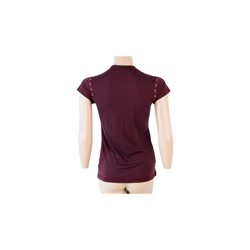 Ženska majica Sensor Merino Air T-shirt burgundske barve naprodaj razprodaja