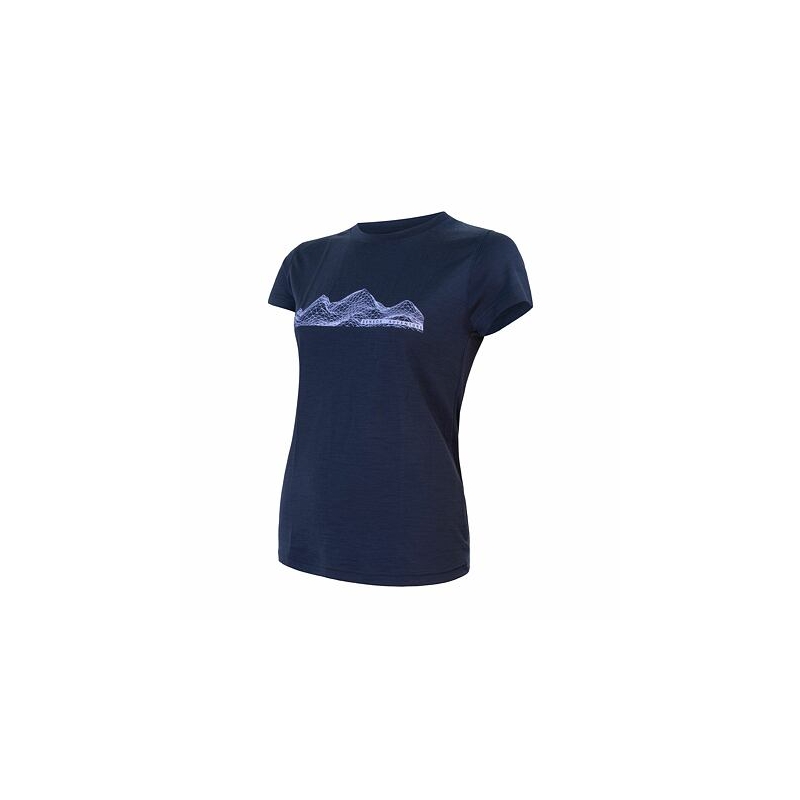 Ženska majica Sensor Merino Active PT Mountains temno modra prodaji razprodaja