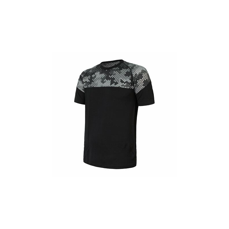 Moška termalna majica Sensor Merino Impress black-grey, razprodaja